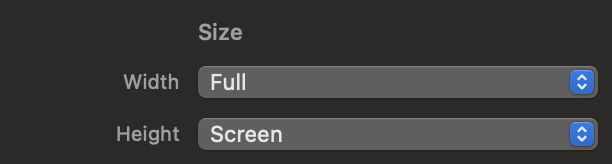Sizing Screenshot