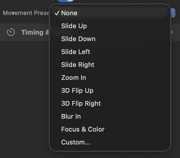 Presets and 3D