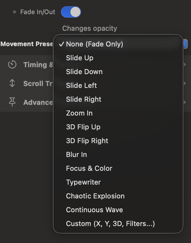 Special Presets
