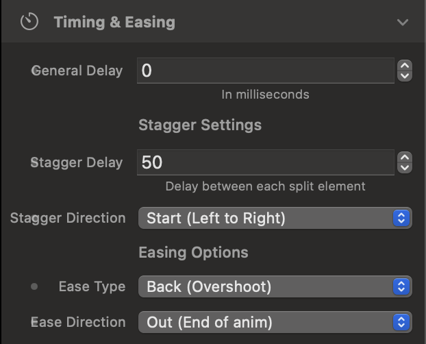 Stagger Settings