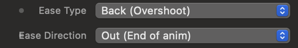Easing Options
