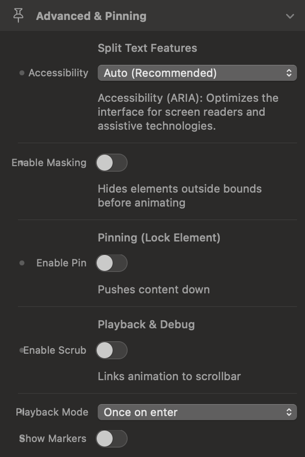 Pinning and Markers