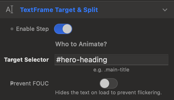 Target Selector e FOUC