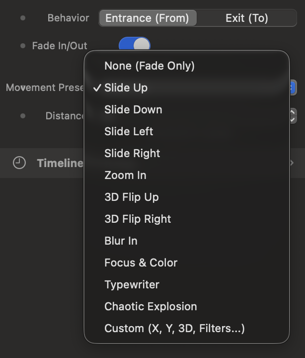 Presets e Custom 3D